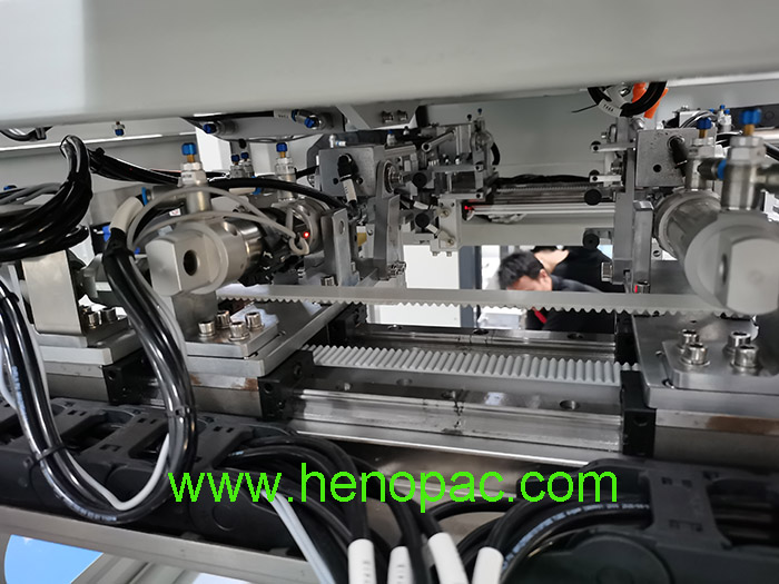 Automatic drum bag inserter machine PE film barrel bag inserter machine M-type PE film pail bag inserter bucket Ploy bag inserter automatic can poly bag inserter polybag in crate bag maker and inserter