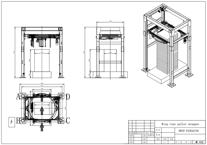 Automatic pallet wrapper with rotary ring 